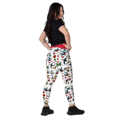 Old School -V-Bund-Leggings mit Taschen