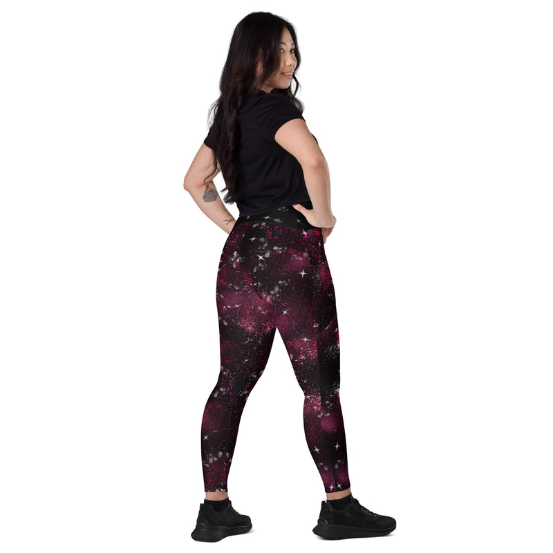 Art Line-V-Bund-Leggings mit Taschen