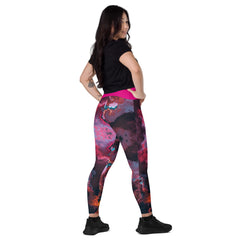 Art Line-V-Bund-Leggings mit Taschen