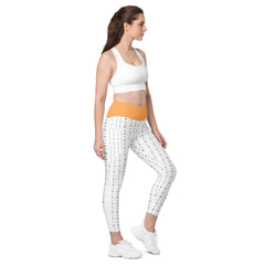 Marokkanisches Musgter V-Bund-Leggings mit Taschen