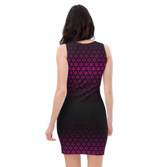 Geometric Line- Pinkes Kleid