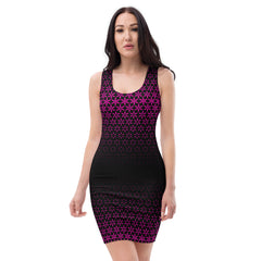 Geometric Line- Pinkes Kleid