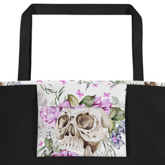 Schädel Blumen Muster Citybag (gross)