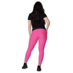 Geometric Line- Pinke Leggings mit Taschen