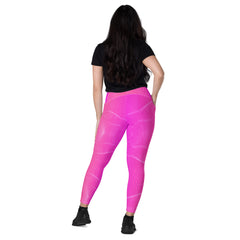 Geometric Line- Soundwaves-Leggings mit Taschen