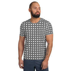 Geometric Line-Sport-T-Shirt für Herren