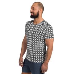 Geometric Line-Sport-T-Shirt für Herren