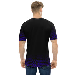 Geometric Line- Blaues -T-Shirt