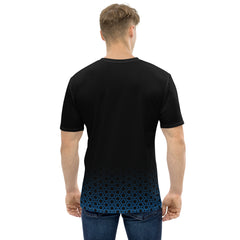 Geometric Line- Dunkel Blaues Herren-T-Shirt