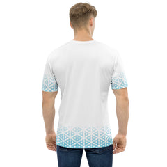 Geometric Line- Hellblaues Herren-T-Shirt