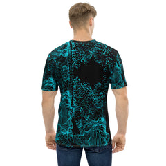 Geometric Line-Soundwaves-Herren-T-Shirt