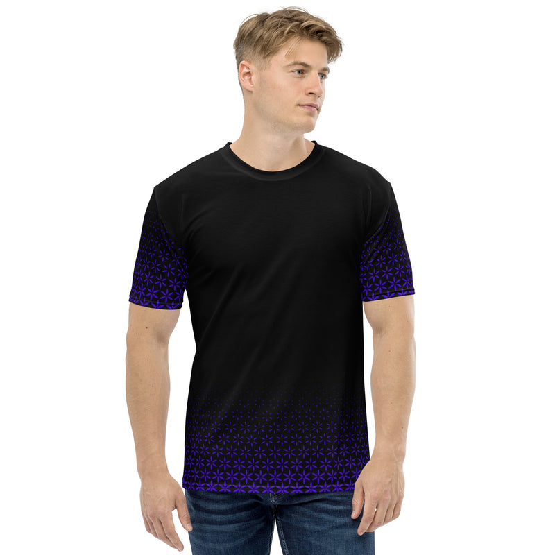 Geometric Line- Blaues -T-Shirt