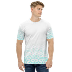 Geometric Line- Hellblaues -T-Shirt