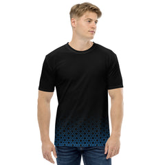 Geometric Line- Dunkel Blaues Herren-T-Shirt