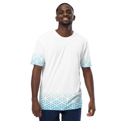 Geometric Line- Hellblaues Herren-T-Shirt