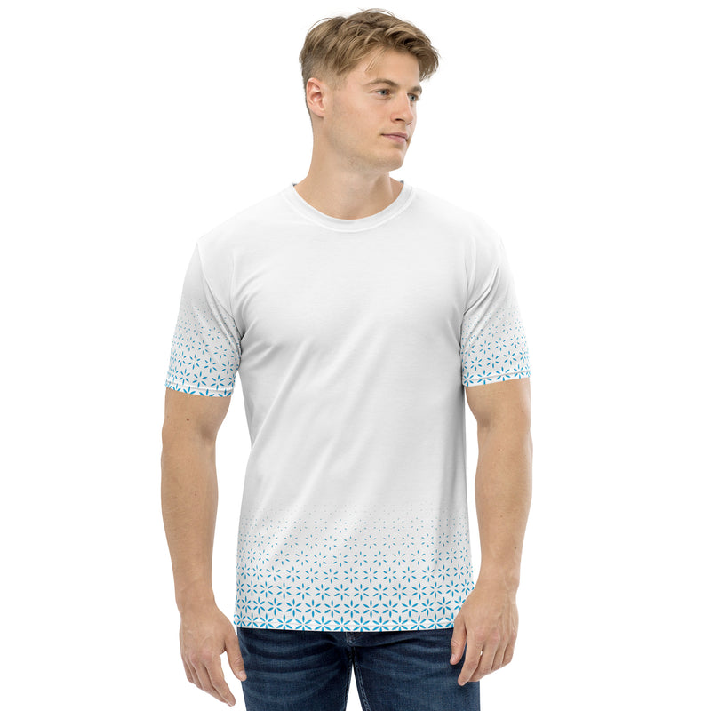 Geometric Line- Hell Blaues Herren-T-Shirt