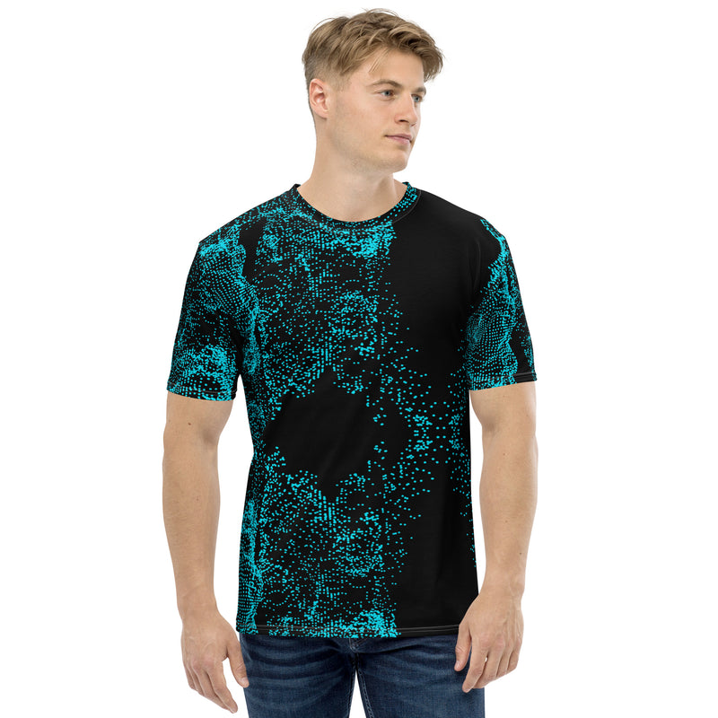 Geometric Line-Soundwaves-Herren-T-Shirt