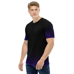 Geometric Line- Blaues -T-Shirt