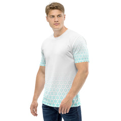 Geometric Line- Hellblaues -T-Shirt