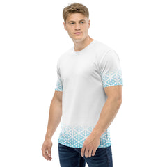 Geometric Line- Hellblaues Herren-T-Shirt