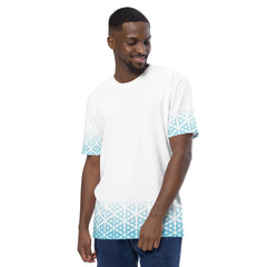 Geometric Line- Hellblaues Herren-T-Shirt