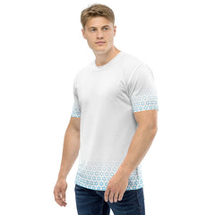 Geometric Line- Hell Blaues Herren-T-Shirt