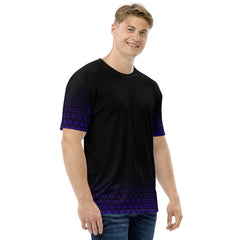 Geometric Line- Blaues -T-Shirt