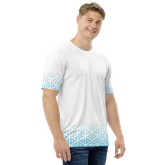 Geometric Line- Hellblaues Herren-T-Shirt