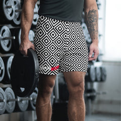 Geometrisches Muster Sport-Shorts (recycled)