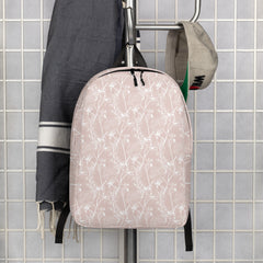 Rosa Rucksack mit Blumenmuster