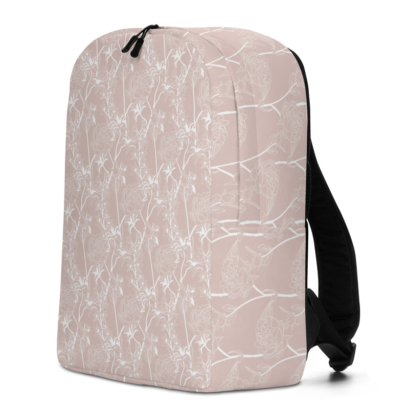 Rosa Rucksack mit Blumenmuster