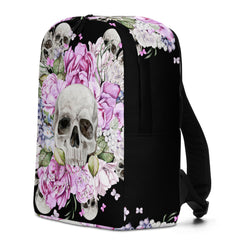 Schädel mit Rosen Rucksack