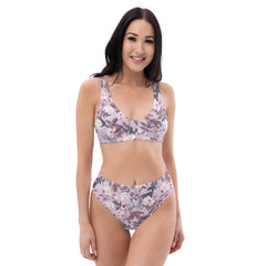 Rose Blumen High Waist Bikini (recycled)