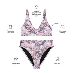 Rose Blumen High Waist Bikini (recycled)