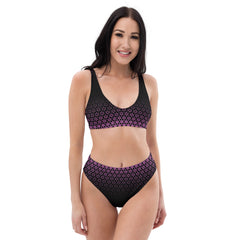 Geometric Line-High Waist Bikini (recycelt)