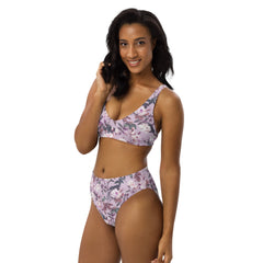 Rose Blumen High Waist Bikini (recycled)