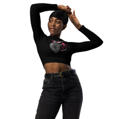 Rockstar Line-Recyceltes Langarm Crop Top