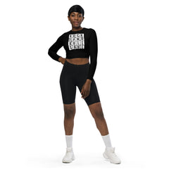 Rockstar Line-Recyceltes Langarm Crop Top