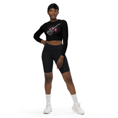 Rockstar Line-Recyceltes Langarm Crop Top