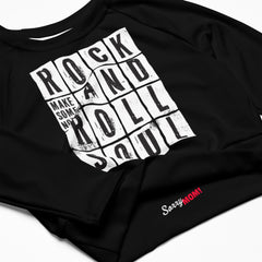 Rockstar Line-Recyceltes Langarm Crop Top