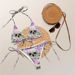 Schädel Schnürbikini (recycled)