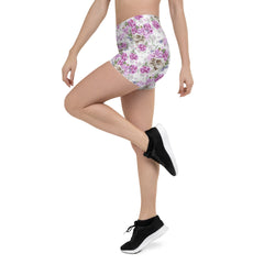 Schädel Blumen Muster Shorts