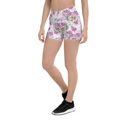 Schädel Blumen Muster Shorts