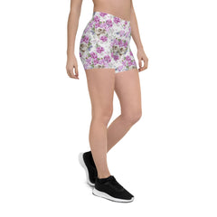 Schädel Blumen Muster Shorts