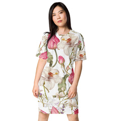 Blumen T-Shirt-Kleid