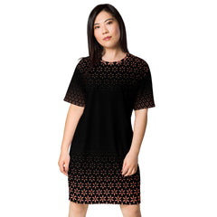 Geometric Line-T-Shirt-Kleid