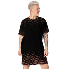 Geometric Line-T-Shirt-Kleid