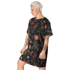 Rosen T-Shirt-Kleid