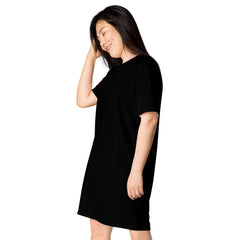 Black Line - T-Shirt-Kleid Schwarz