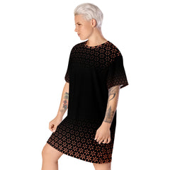 Geometric Line-T-Shirt-Kleid